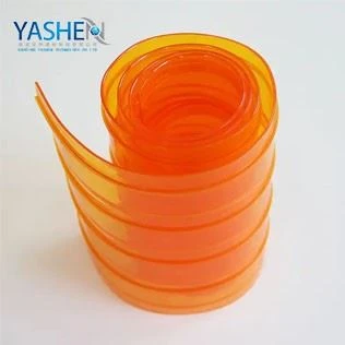 Energy Saving Orange Anti-Insect Ribbed PVC Door Strip Curtain