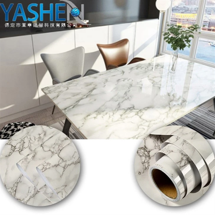 3D Simulation Waterproof PVC Marble Tablecloth